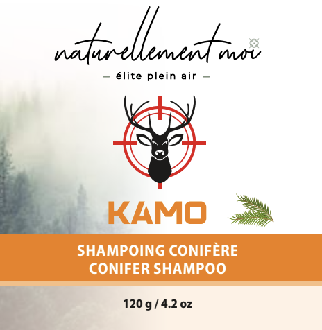 KAMO conifer conifère shampoing shampoo hunt chasse